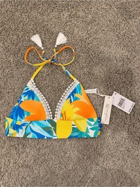 Sunshine 79 Summertime Vibes Banded Triangle Bikini Top